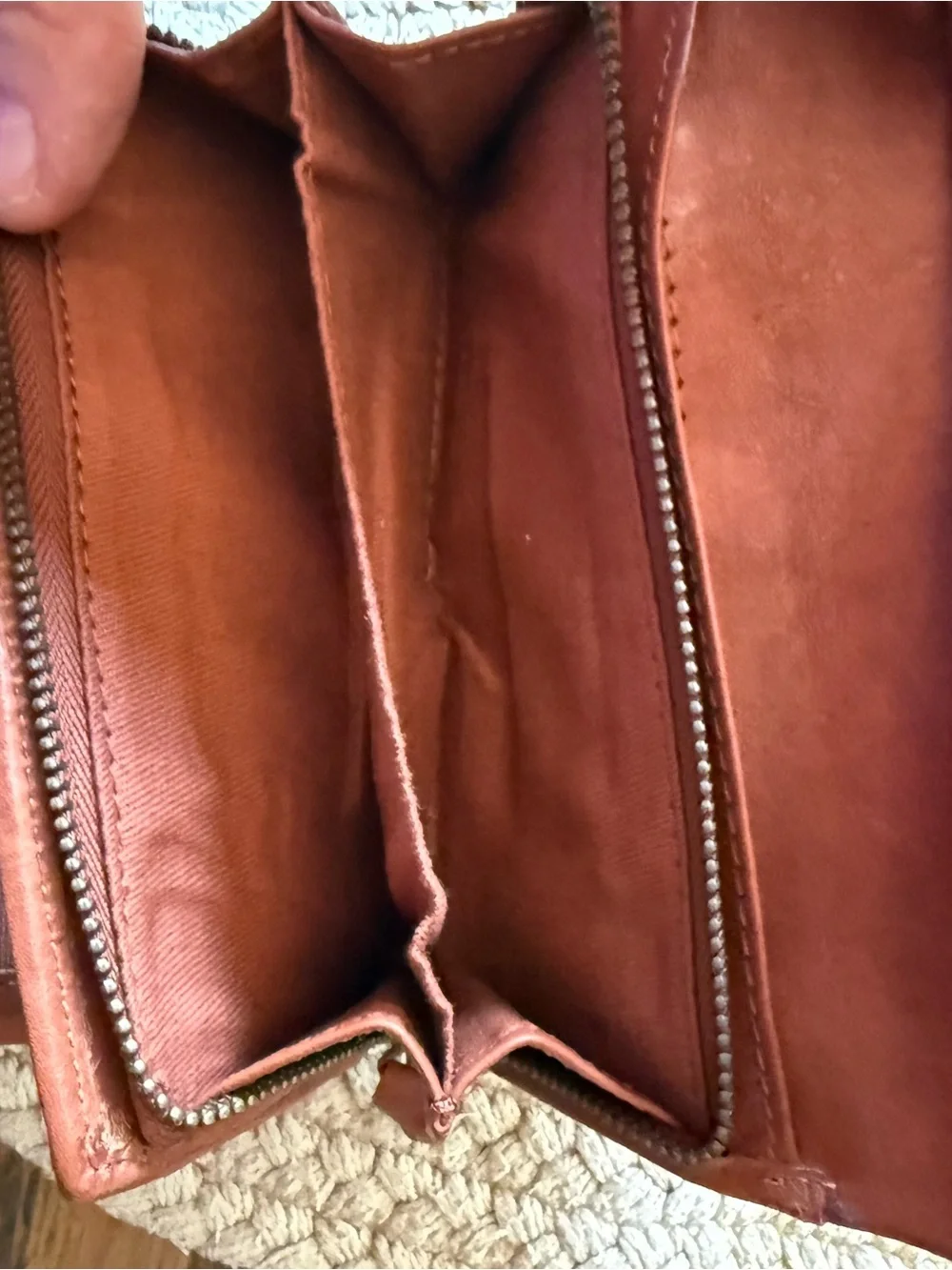 Vintage Leather Woven Leather Wallet